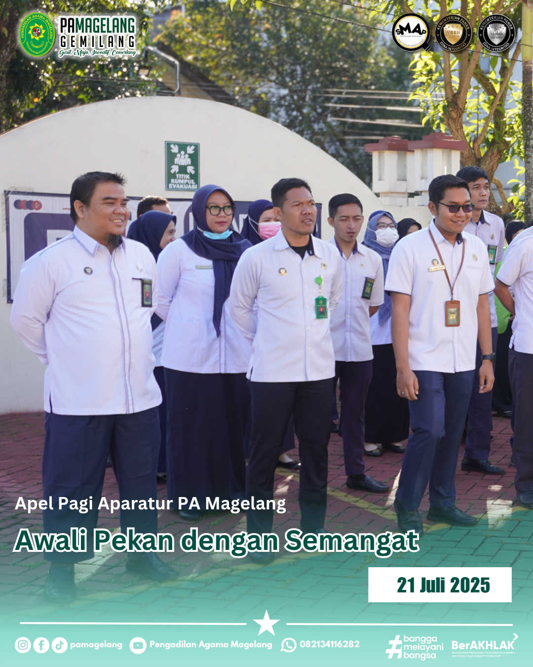 Apel Pagi Aparatur PA Magelang Awali Pekan dengan Semangat