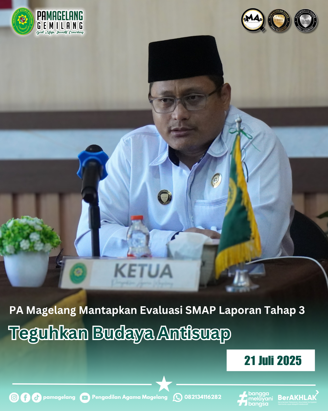 Penguatan Sistem Antisuap: PA Magelang Gelar Monitoring dan Evaluasi Tahap 3 SMAP 2025