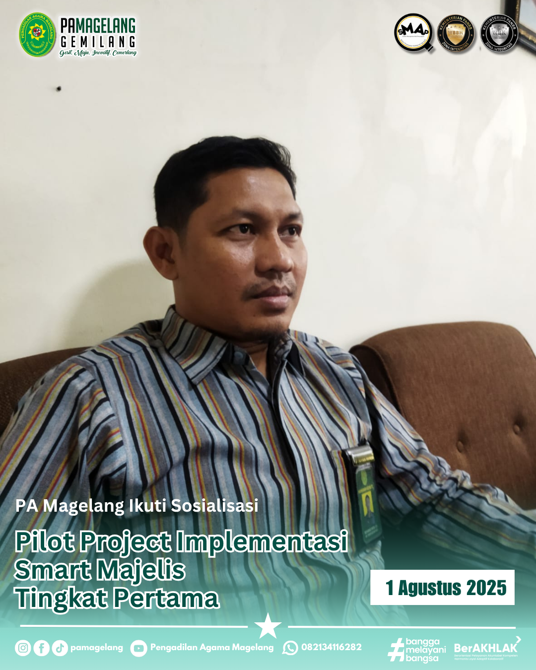PA Magelang Ikuti Sosialisasi Pilot Project Implementasi Smart Majelis Tingkat Pertama