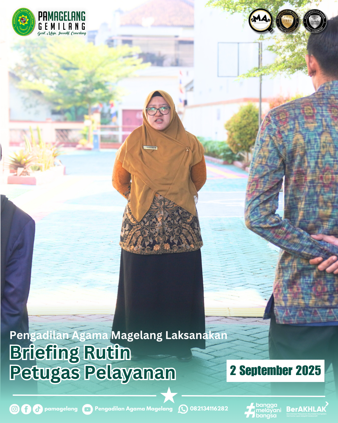 Briefing Rabu Pagi: Hakim Pengadilan Agama Magelang Ingatkan Integritas, Profesionalitas, dan Netralitas