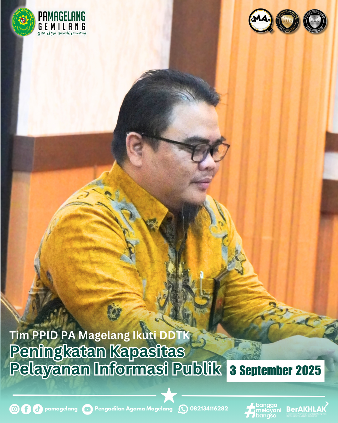 Tim PPID PA Magelang Ikuti DDTK Peningkatan Kapasitas Pelayanan Informasi Publik