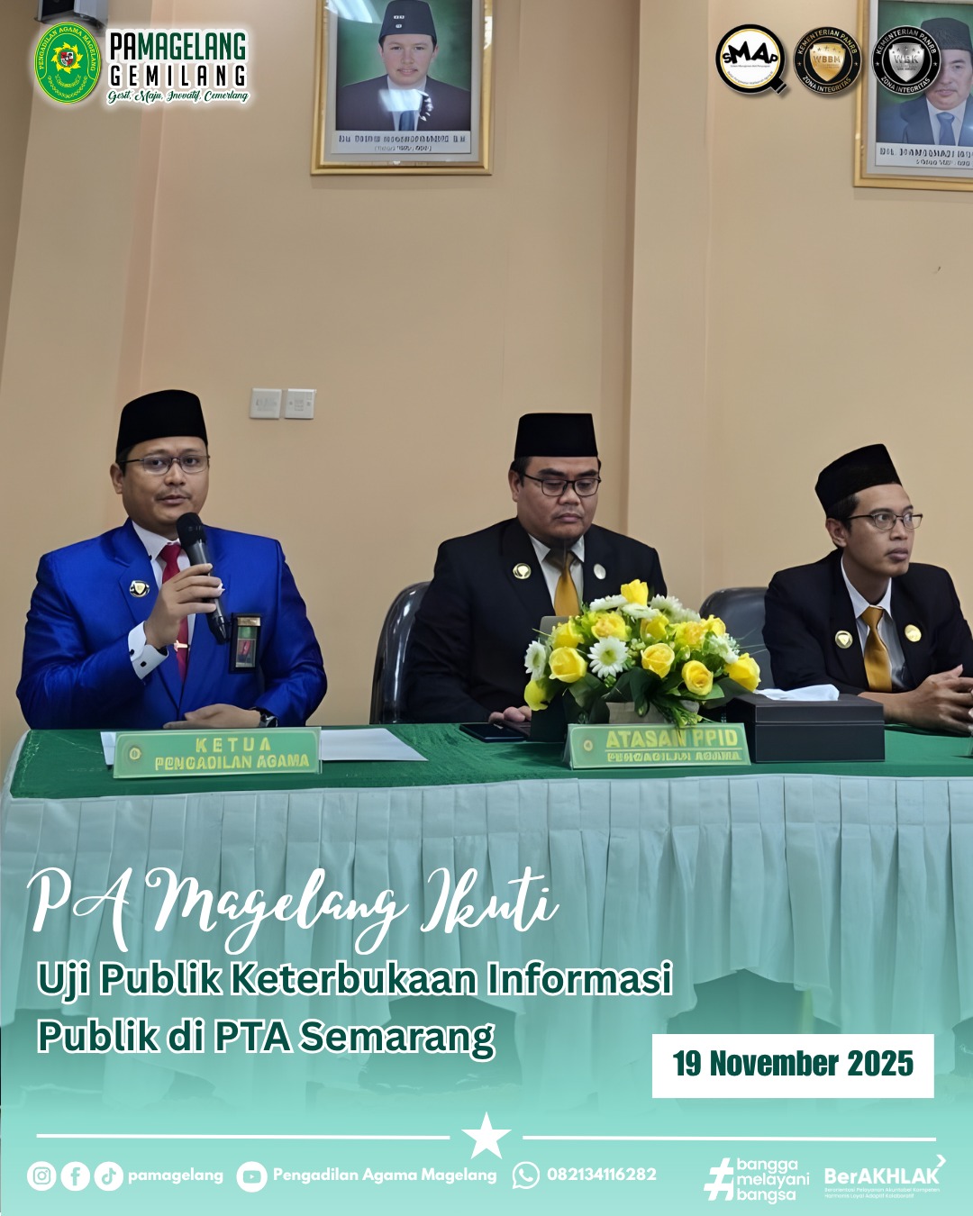 PA Magelang Ikuti Uji Publik Keterbukaan Informasi Publik di PTA Semarang