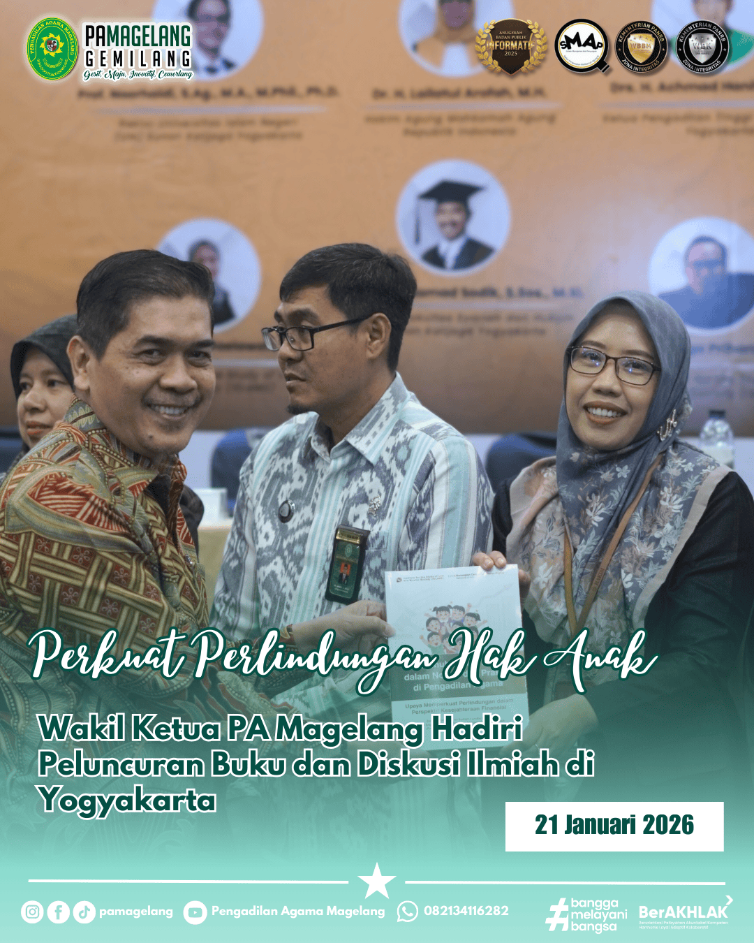 Perkuat Perlindungan Hak Anak, Wakil Ketua PA Magelang Hadiri Peluncuran Buku dan Diskusi Ilmiah di Yogyakarta