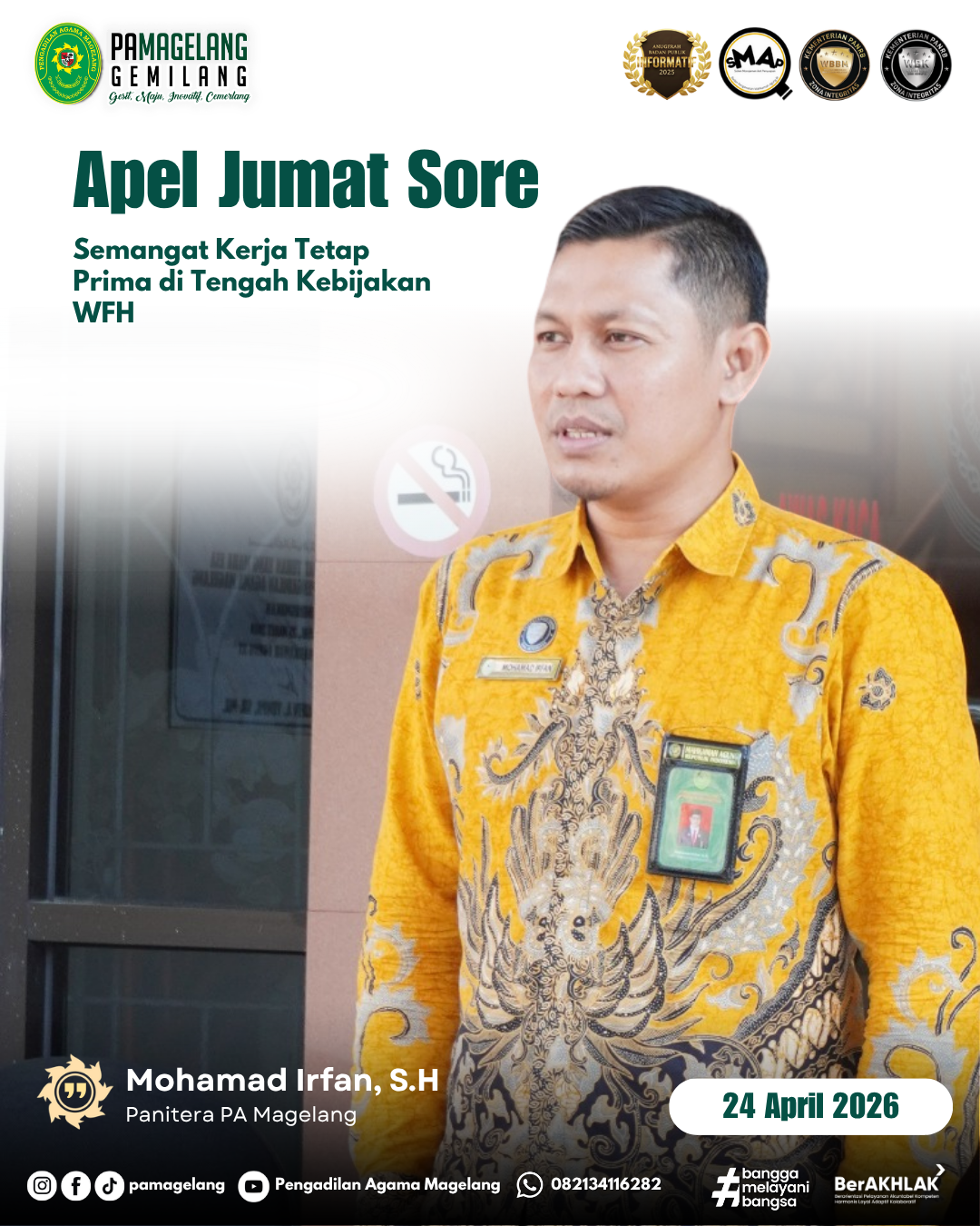Apel Jum’at Sore PA Magelang: Semangat Kerja Tetap Prima di Tengah Kebijakan WFH