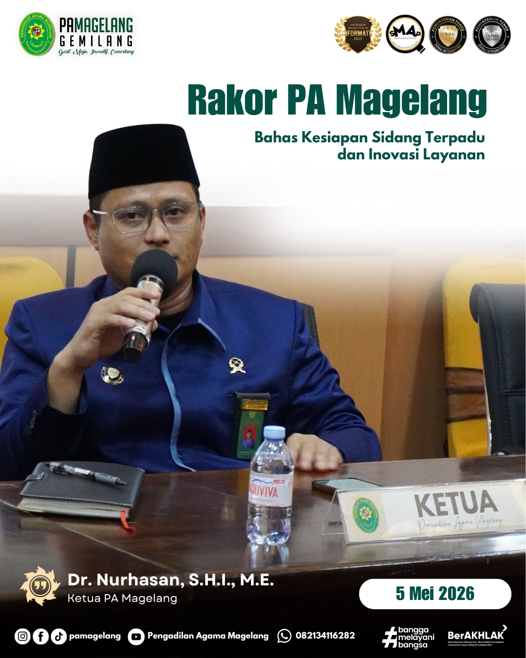 Rakor PA Magelang Bahas Kesiapan Sidang Terpadu dan Inovasi Layanan