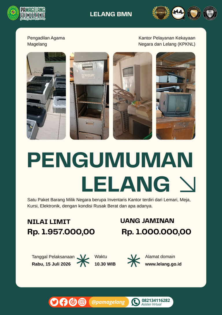 PENGUMUMAN LELANG BMN