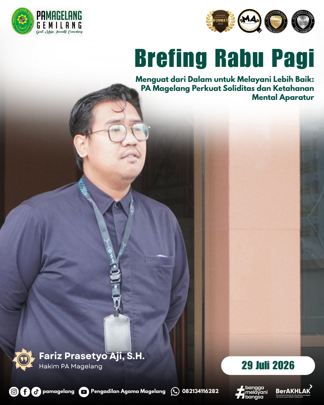 Menguat dari Dalam untuk Melayani Lebih Baik: PA Magelang Perkuat Soliditas dan Ketahanan Mental Aparatur