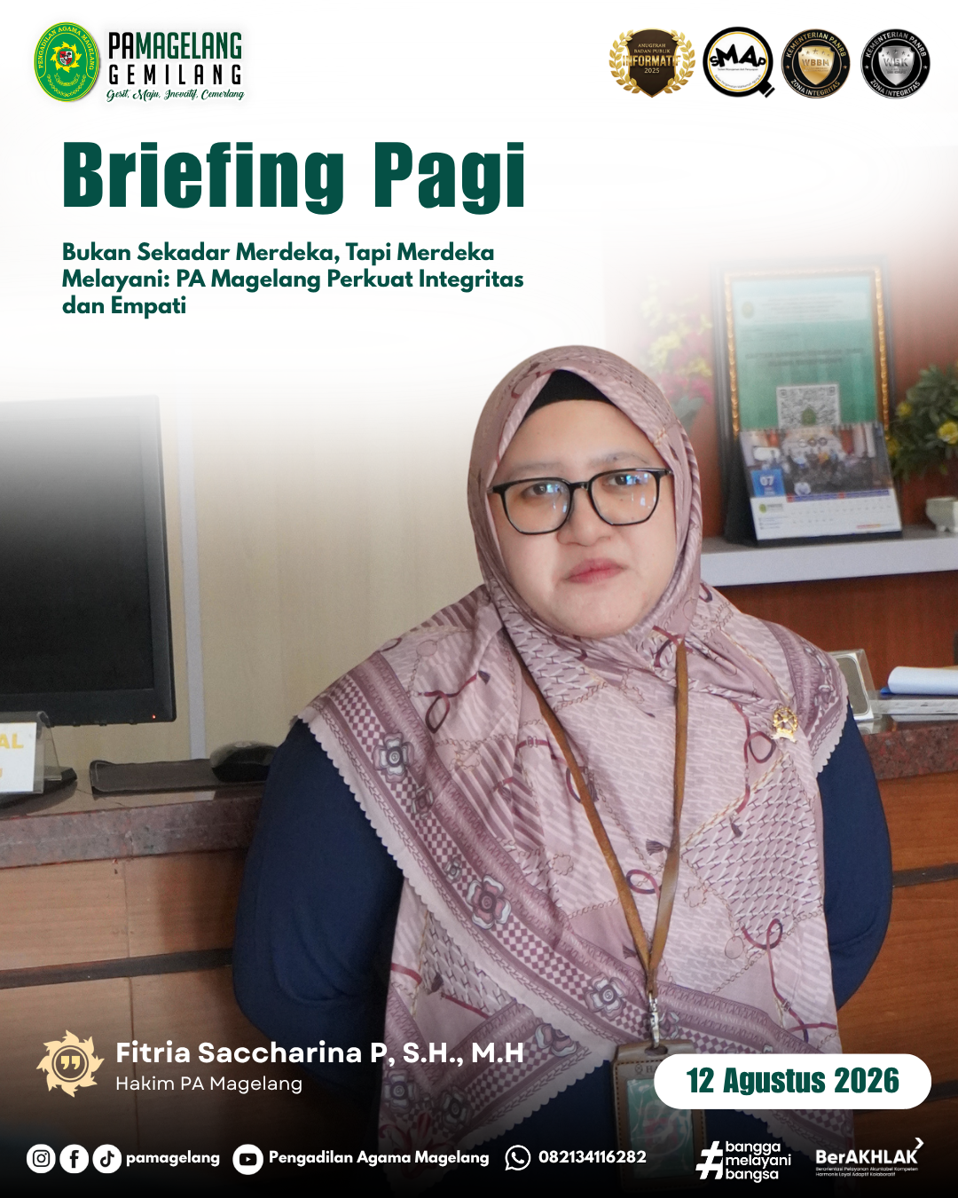 Bukan Sekadar Merdeka, Tapi Merdeka Melayani: PA Magelang Perkuat Integritas dan Empati