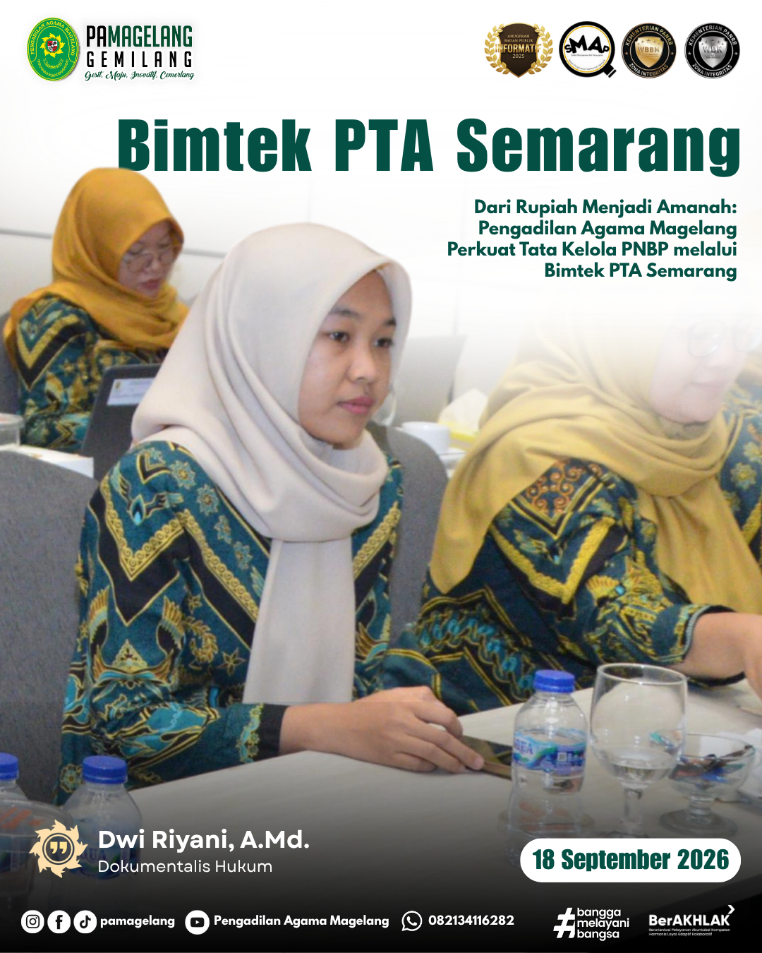 Dari Rupiah Menjadi Amanah: Pengadilan Agama Magelang Perkuat Tata Kelola PNBP melalui Bimtek PTA Semarang